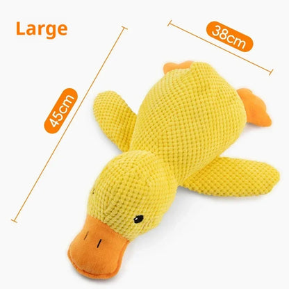 Calming Duck Plush Dog Toy – Stop Boredom & Anxiety | Soft Squeaky Chew Toy for Puppies & Dogs