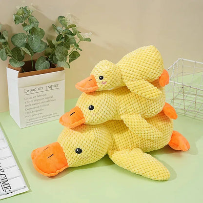 Calming Duck Plush Dog Toy – Stop Boredom & Anxiety | Soft Squeaky Chew Toy for Puppies & Dogs